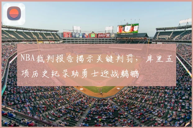 NBA裁判报告揭示关键判罚，库里五项历史纪录助勇士迎战鹈鹕